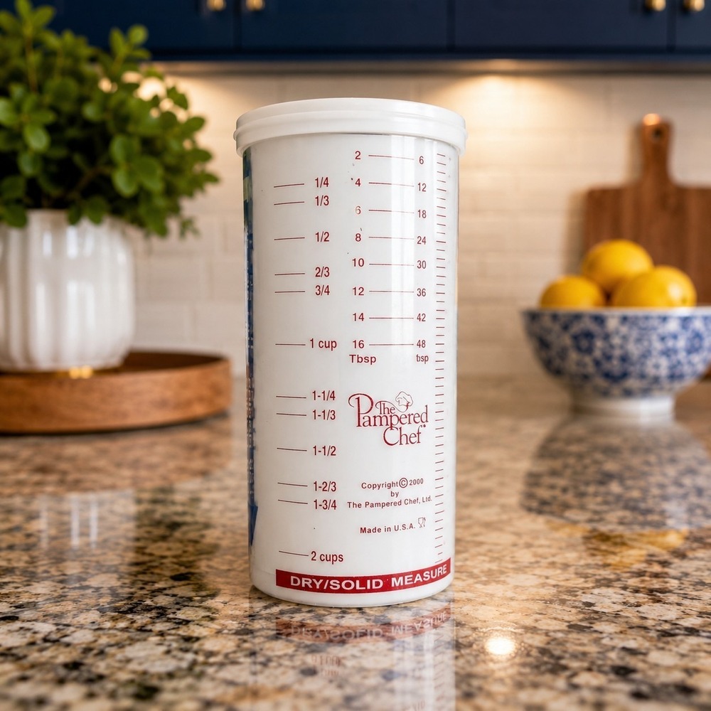 Pampered Chef Measure-All 2-Cup Adjustable Wet/Dry Kitchen Gadget #2225 USA